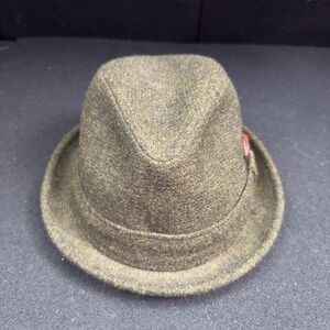 Vintage Pendleton Wool Fedora Hat Olive Green Size 7 1/2